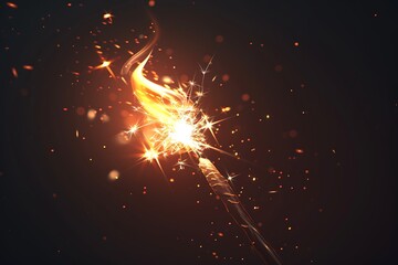 A glowing firework icon with a burst effect, representing celebration and excitement