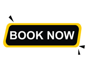 book now button on white background. book now button sign