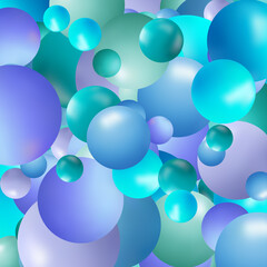 Blue and purple realistic 3d balls. Design element. Eps 10