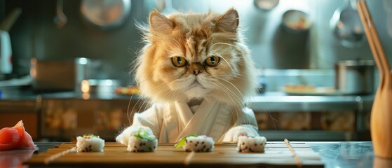 Amazing closeup charismatic of a Persian cat