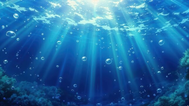 Sunlight Rays Under Water