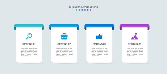 Obraz premium Horizontal progress bar featuring 4 arrow-shaped elements, symbolizing the four stages of business strategy and progression. Clean timeline infographic design template. Vector for presentation