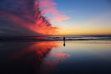 Fototapeta premium sunset over the ocean