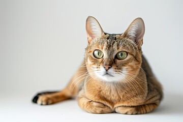 Obraz premium portrait of a Abyssinian cat breed, with white background