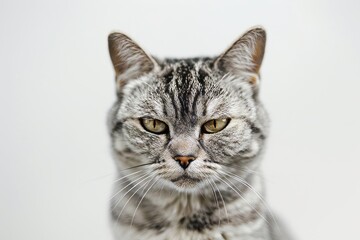 Obraz premium portrait of a American Shorthair cat breed, with white background