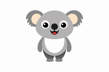 Funny cute Koala Bear vector art illustration