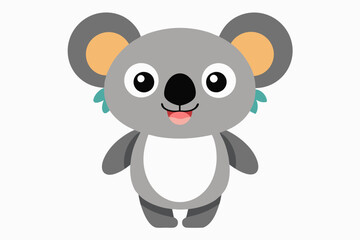 Funny cute Koala Bear vector art illustration