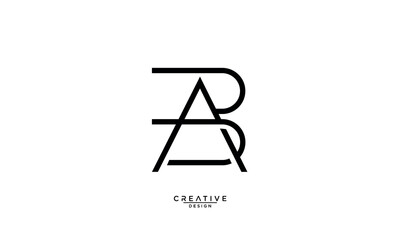 BA, AB, B, A, Abstract Letters Logo Monogram