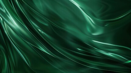 Obraz premium Abstract Background, gradient blurs in deep jewel tones of emerald green transitioning to forest green, creating a rich and luxurious atmosphere with smooth, fluid transitions.