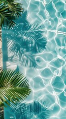 summer pool background shot top down