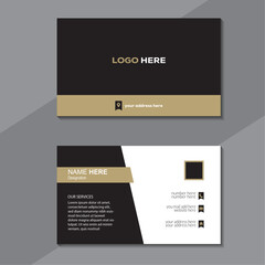 simple professional business card, flat design vector abstract creative, double sided business card