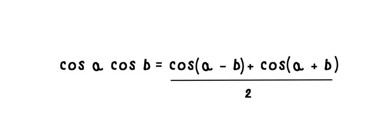 trigonometric formula_cos a multiply with cos b formula