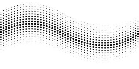 Abstract Wavy halftone flowing dots pattern for gradient background. Technology abstract lines . Twisted curve wave line.