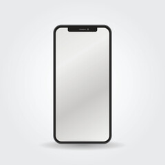 Realistic phone vector isolated on white background. Mobile vector illustration. 3d high quality smartphone mockups. Cellphone frame with blank screen. Device UI UX mockup for presentation.