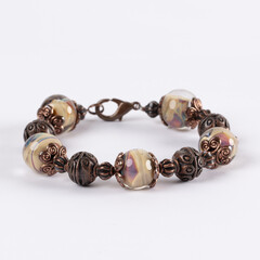 Glass beads bracelet