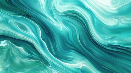 Abstract Background, mesmerizing liquid design with smooth swirls and tonal textures in varying shades of teal and turquoise