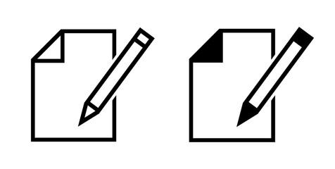 ikona notatnika z długopisem, plik wektorowy © robert6666