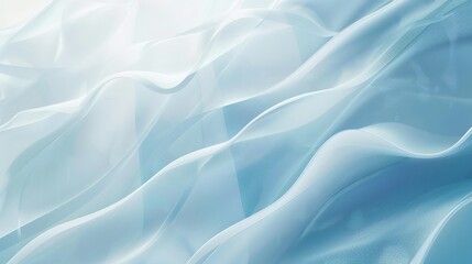 Obraz premium A calming light blue background with flowing waves, creating a serene atmosphere, ideal for artistic design