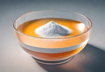 Bowl of liquid food ingredients.