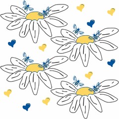 yellow and blue honey bee pattern. bee background