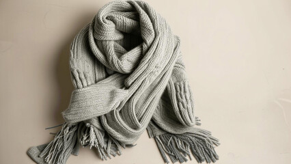 a close up of a scarf on a white surface