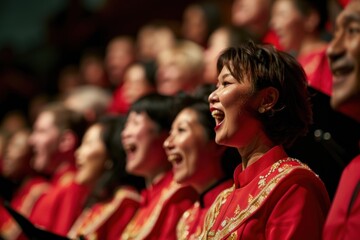 A multicultural choir performing songs from around the world