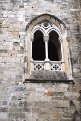 an old window in a church in Lisbon