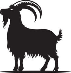 Goat isolated vector illustration on white background