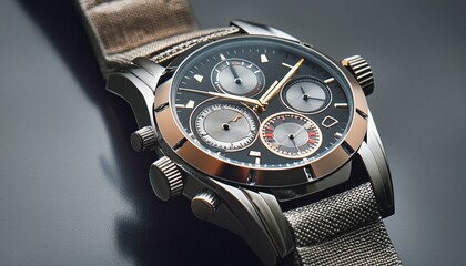 watch on a black background