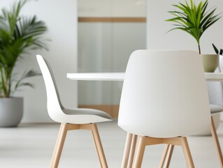 group of colleagues discussing new ideas, setting plans, at the office, back view, synergy whimsical composite office furniture, focus cover all object