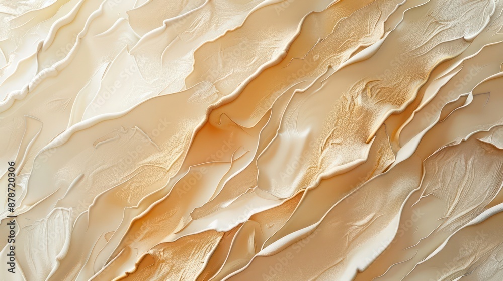 Fototapete Abstract Background, textured surfaces in a neutral palette with a mix of soft brown and light tan, creating a warm and elegant visual effect with a tactile, smooth quality.