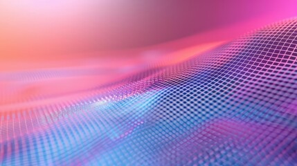 Fototapeta premium Gradient backdrop with holographic grids, futuristic, cool tones, 3D rendering, cuttingedge and techsavvy for gadget promotions