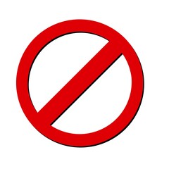 red no sign , ban sign circle 