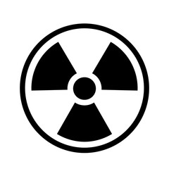caution radiation warning sign radioactive icon 