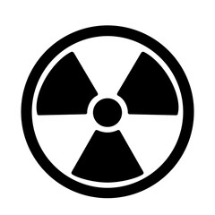 caution radiation warning sign radioactive icon 