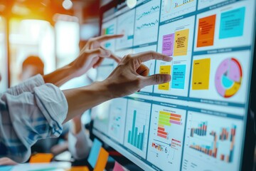 Free photo businessman in a big office in concept of business vision