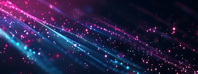 Fototapeta premium Digital backdrop ideal for technological workflows, neural networks, AI, data transmission and security, digital archiving, multimedia presentations, scientific research, education, Generative AI