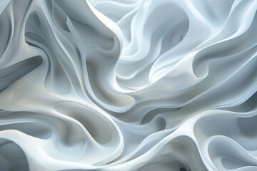 Fototapeta premium Abstract White Swirling Pattern