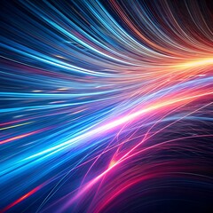 Abstract Light Streaks with Dynamic Movement and Gradient Effects