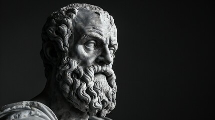 3D rendered illustration of the sculpture of The Greek philosopher