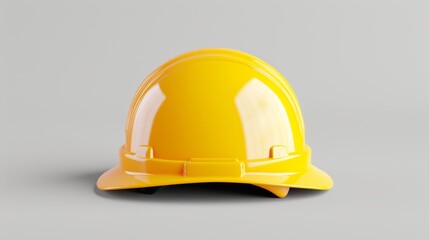 Happy Labor Day, realistic yellow helmet, flat design illustration, focus cover all object