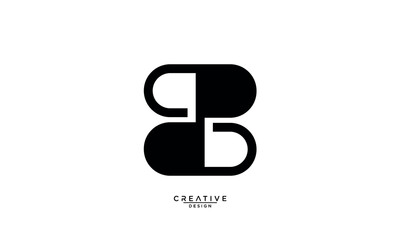 B, BB, Abstract Letters Logo Monogram