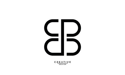 B, BB, Abstract Letters Logo Monogram