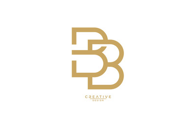 B, BB, Abstract Letters Logo Monogram