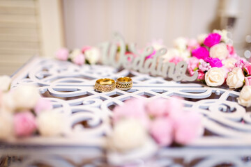 Wedding Rings on Decorative Box