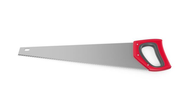 Hand saw on a white background