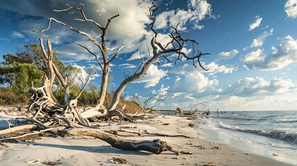Boneyard Beach is in Jacksonville, Florida, and is part of Big Talbot Island.