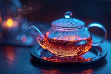 A mystical tea house where enchanted teas brew themselves and emit calming