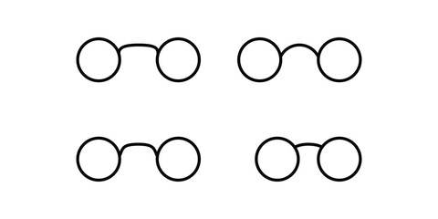 Simple rounded eyeglass in 4 form.