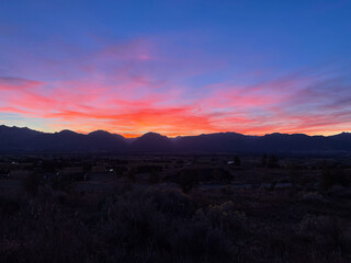 sunset in the mountains